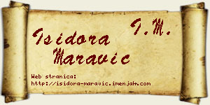 Isidora Maravić vizit kartica